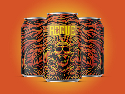 Rogue Dead Guy Ale beer beer branding bradford bradford design co branding brewery can can design craft beer dead guy dead guy labe halloween illustration paint the can dead rogue rogue brewing skull
