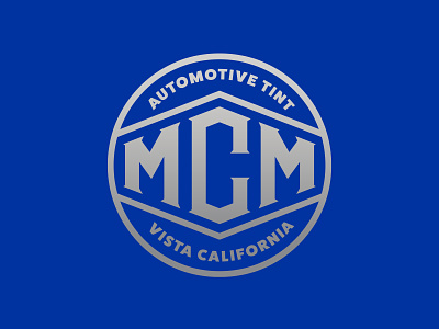 MCM Automotive Tint | Logo Option 1 automotive badge badgedesign bradford bradforddesignco branding car logo monogram tint tinting tintlogo type typedesign windowtint