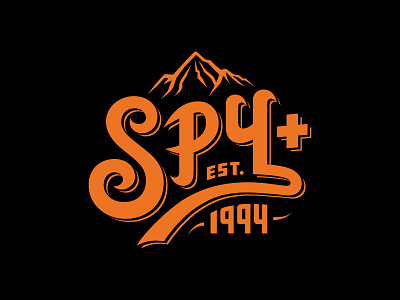 SPY+ Mountain Type badge beer bradford bradforddesign branding logo mountains script skiing snow snow gear snowboarding spy type typedesign typography