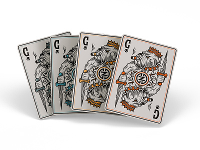 Cyberdogz Marketing | Playing Card bradford bradford design branding bull dog bull dog art bulldog card cards cyberdogz dog illustration playing cards playingcard skate skateboarding