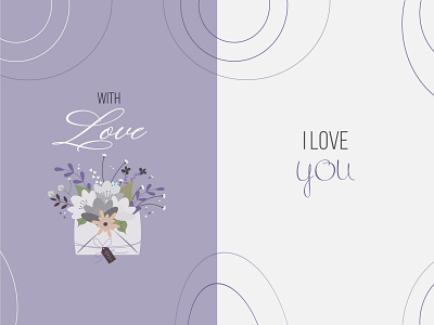 Сute greeting card art cute flowers graphic design i love you illustration love valentines day vector