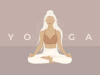 Girl in a faceless style yoga pose