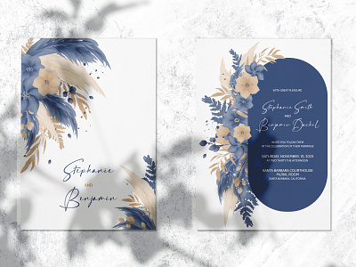 Wedding Invitation Card branding card design graphic design illustration invitation save the date typography vector wedding