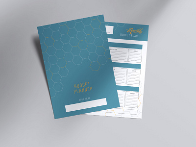 Financial planner design in blue color