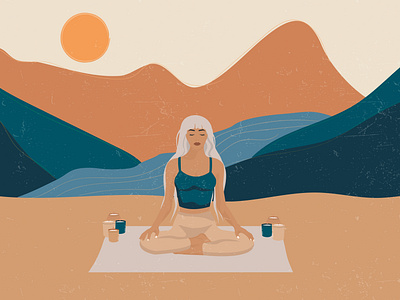 Meditation Yoga Mat - Desert Sand