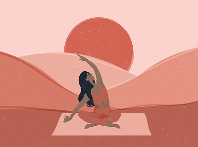 Girl in a faceless style yoga pose design faceless girl graphic design illustration meditation poses sport vector woman yoga