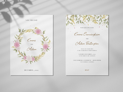 Wedding invitation design concept