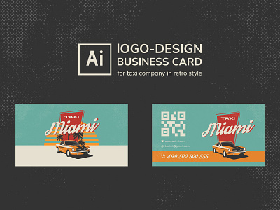 Logo and business card for taxi company 1970s 1980s branding business car card design ford graphic design illustration logo logofolio logotype retro taxi typography vector vintage