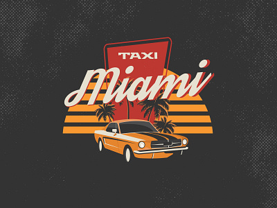 Illustration with retro cars for taxi company 1960s 1970s 1980s branding car cars company design ford graphic design illustration logo logotype retro taxi typography vector vintage