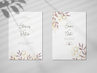 Wedding invitation design concept