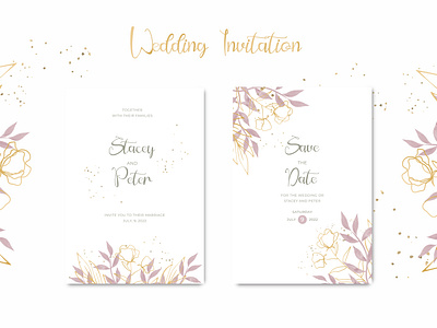 Wedding invitation design concept