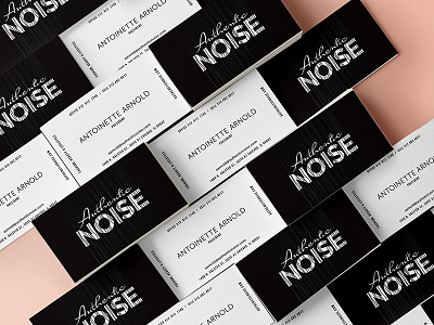 Authentic Noise Business Cards black and white branding business business cards card logo spot uv