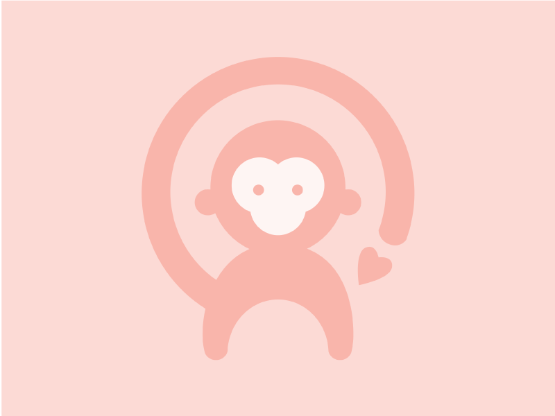 Beryl of Monkeys Logo icon flat vector illustration monkey logo