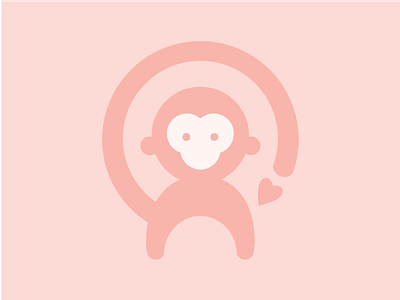 Beryl of Monkeys Logo flat icon illustration logo monkey vector