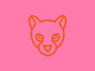 Ocelot Icon animal cat icon iconography illustration logo ocelot pink