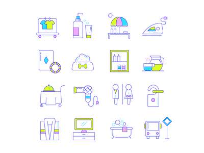 Icons hotel hotel amenities hotel icons icon sets iconography icons line icons simple icons