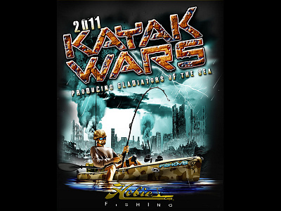 Kayak Wars 2011 design illustration screenprinting