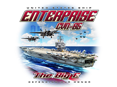 USS Enterprise graphic design illustration screenprinting