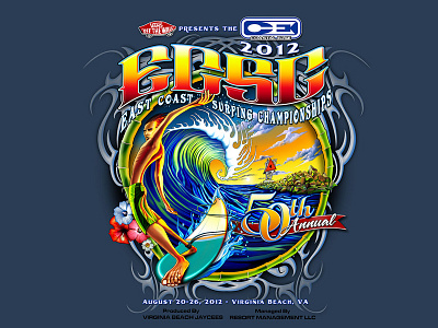 Coastal Edge ECSC 2012 design graphic design illustration screenprinting