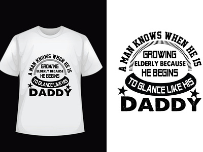 Father Day Typography T-Shirt Design dad day typography logo