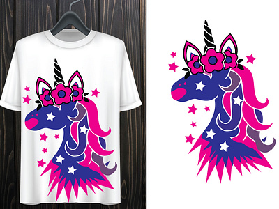 Unicorn T-Shirt Design vector