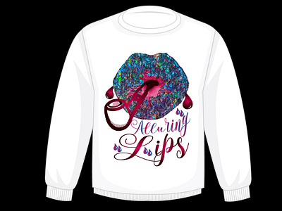 Sexy Lips Sweater Design minimalist sweater design