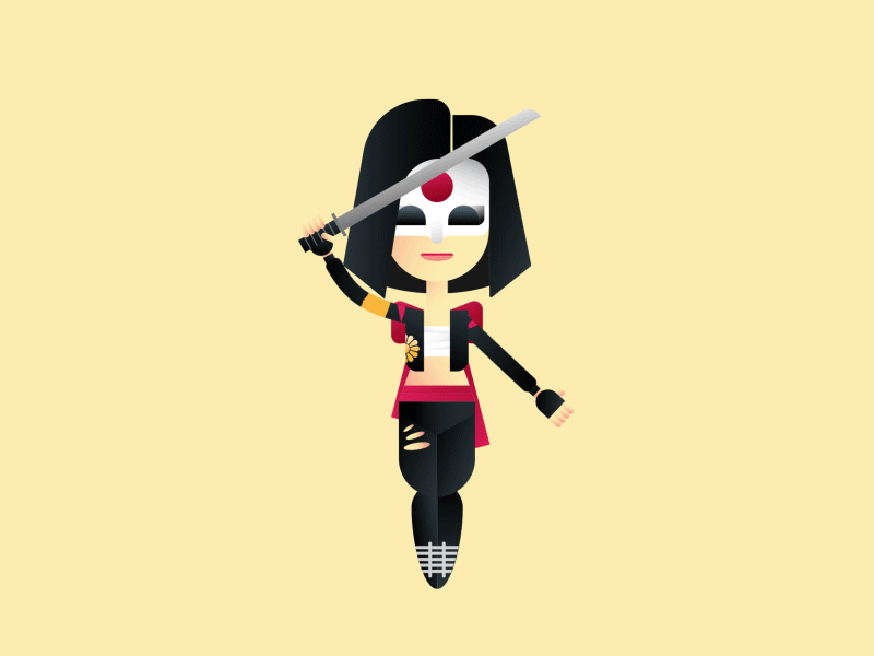 Katana animation character illustration katana motiongraphics suicidesquad