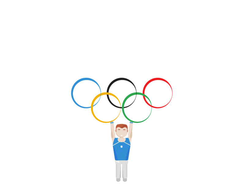 Gymnastic animation gymnastic illustration motion graphics olympic rings roma rome games sport