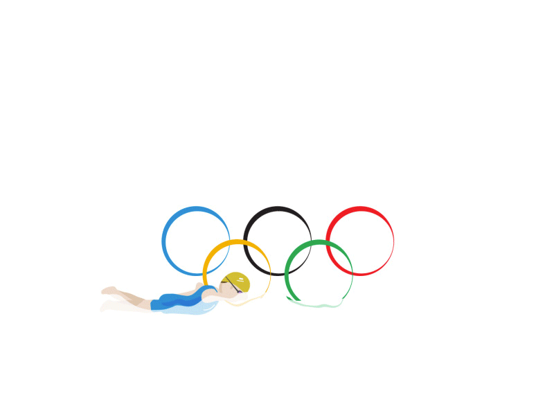 Swimming animation doodles games illustration olympic rings rome sport swimming water world