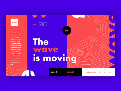 The Wave is Moving, now! aftereffects animation daily ui futura layout modernism motion design motion interface turbulence typography ui ui animation ui design