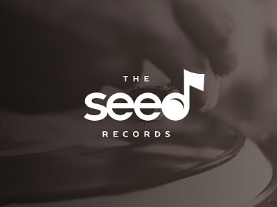 The Seed Records / Logo branding design illustrator logo music typography vector