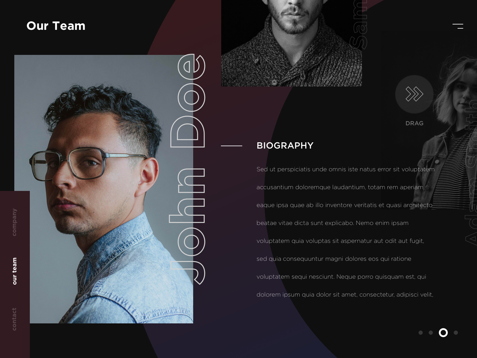 Team Gallery UI by Fabrizio Coco on Dribbble