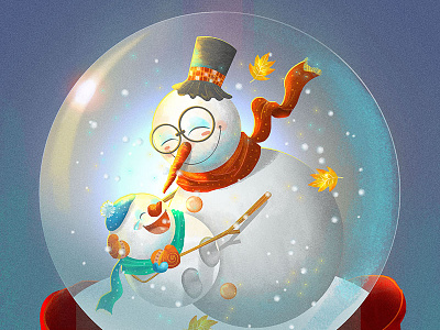 The Secret Wish character design christmas drawing holiday illustration painting picture poster snow crystal snowman white christmas winter