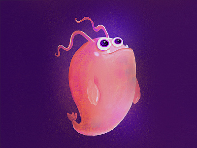 Blorb art cartoon character design creature digital drawing fantasy gum illustration monster pink