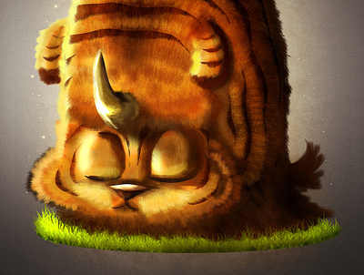 Tiglett animal character character design concept art creature digital digital art drawing illustration monster sketch tiger wacom