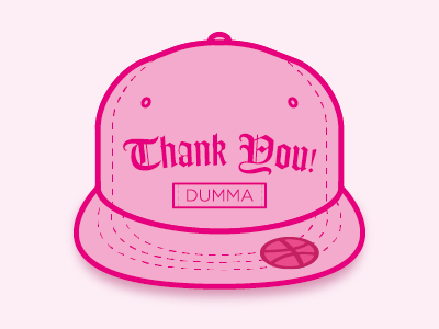 Thank You to DUMMA for invitation! dumma hat hip hop pink rap thanks vector