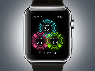 Daily UI #8_Run Track apple watch circle clean crossfit faster fitness interface motion run sport widget workout