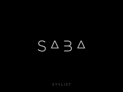 Saba - Stylist brand fashion identity lettering logo logos logotype stylist triangle typography wordmark