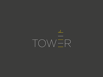 Tower Logo brand branding clever flat identity logo mark tower verbicon watermark wordmark