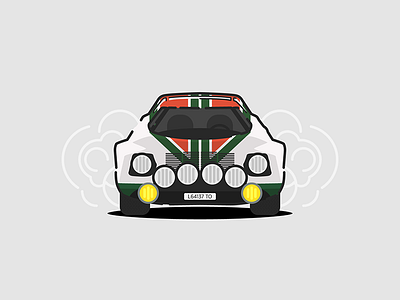 Lancia Stratos auto car icon illustration lancia race rally stratos vector vintage