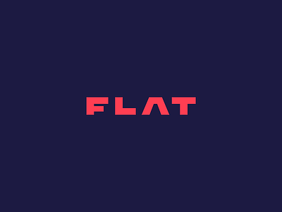 Flat Logo brand branding flat icon identity lettering logo logotype typography verbicon watermark wordmark