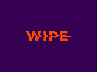 Wipe Logo brand branding flat identity lettering logo logotype typography verbicon watermark wipe wordmark