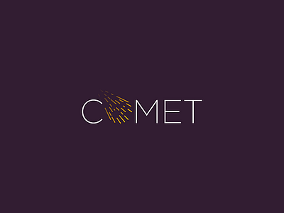 Comet Logo brand branding comet flat identity lettering logo logotype typography verbicon watermark wordmark