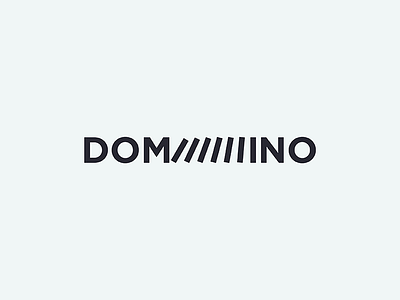 Domino Logo brand branding domino flat identity lettering logo logotype typography verbicon watermark wordmark