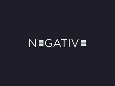 Negative Logo brand branding flat identity lettering logo logotype negative typography verbicon watermark wordmark