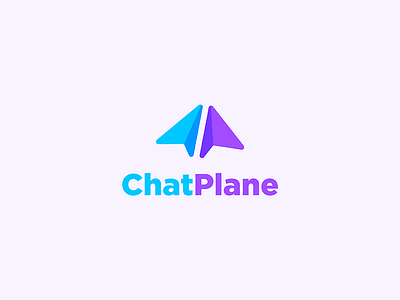 ChatPlane Logo brand branding chat flat identity lettering logo logotype plane typography verbicon wordmark