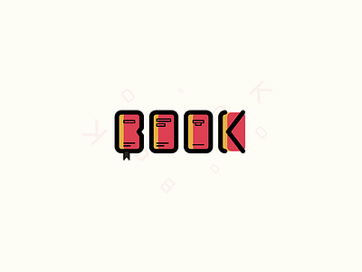 Book Logo book brand branding flat identity lettering logo logotype typography verbicon watermark wordmark