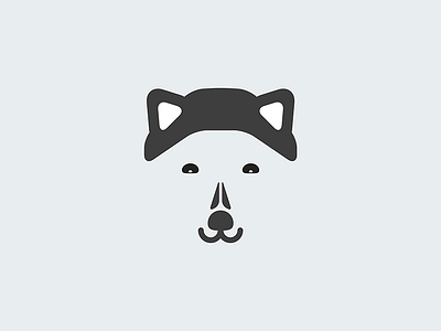 Husky dog flat geometric grey husky illustration minimal polygonal vector