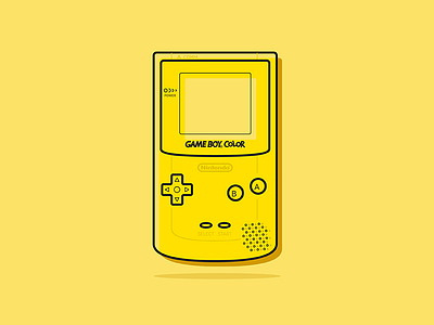Gameboy Color color controllers game gameboy gaming icon illustration nintendo vector yellow