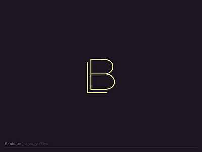 Banklux logo bank brand branding flat identity logo logotype luxury typography verbicon watermark wordmark